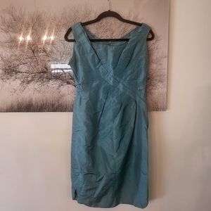 Vintage 1950's Turqoise Silk Dress
